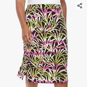 Kasper Women's Tropical Leaves Printed Knit Skirt